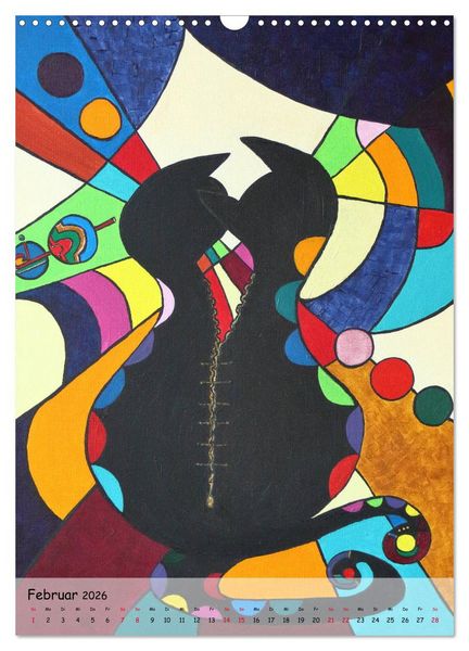 Produktbild: K&auml;tz, Petra Kolossa, Pop-Art-Kunstdrucke (Wandkalender 2026 DIN A3 hoch), CALVENDO Monatskalender