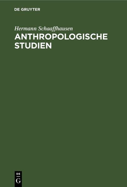 Produktbild: Anthropologische Studien