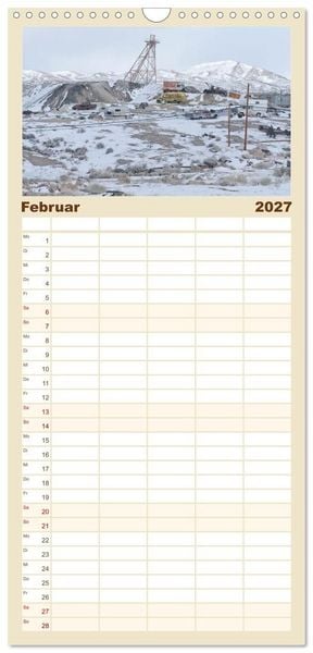 Produktbild: Familienplaner 2027 - Wo der Wind Wohnt, Amerikas Lost Places mit 5 Spalten (Wandkalender, 21 x 45 cm) CALVENDO