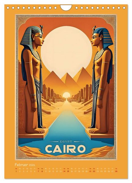 Produktbild: City Travel Poster - nostalgische St&auml;dtereise um die Welt (Wandkalender 2026 DIN A4 hoch), CALVENDO Monatskalender