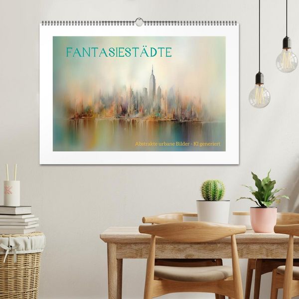 Produktbild: Fantasiest&auml;dte (Wandkalender 2026 DIN A2 quer), CALVENDO Monatskalender