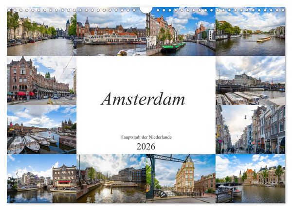Produktbild: Amsterdam - Hauptstadt der Niederlande (Wandkalender 2026 DIN A3 quer), CALVENDO Monatskalender