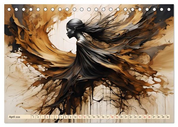 Produktbild: Silhouettes of change - Mystical nature spirits (Desk Calendar 2026 DIN A5 landscape), CALVENDO 12 Month DeskCalendar