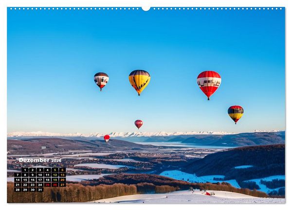 Produktbild: Freiheit in den L&uuml;ften . Mit dem Hei&szlig;luftballon unterwegs (Wandkalender 2026 DIN A2 quer), CALVENDO Monatskalender