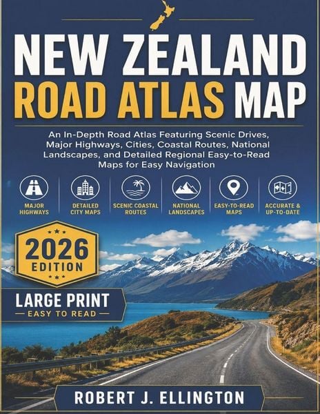 Produktbild: New Zealand Road Atlas Map