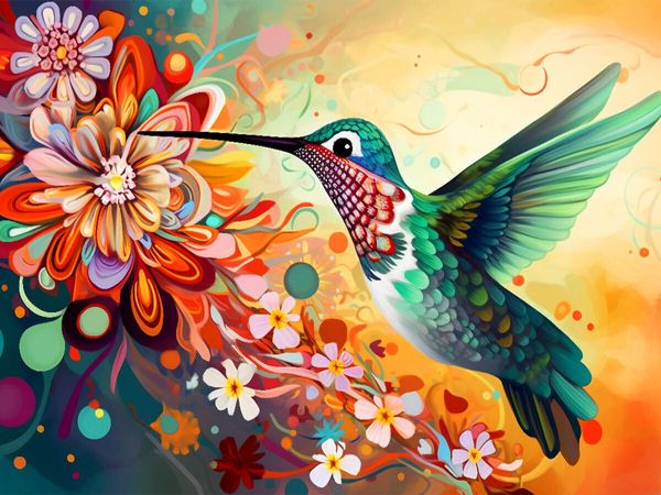 Produktbild: CALVENDO Puzzle Ein Motiv aus dem Kalender Kunterbunte V&ouml;gel | 1000 Teile Lege-Gr&ouml;&szlig;e 64x48cm Foto-Puzzle f&uuml;r gl&uuml;ckliche Stunden