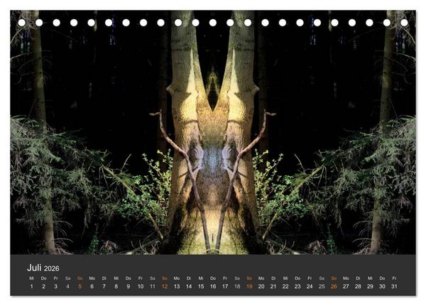 Produktbild: Spiegelwelten - Im Reich der Naturwesen (Tischkalender 2026 DIN A5 quer), CALVENDO Monatskalender