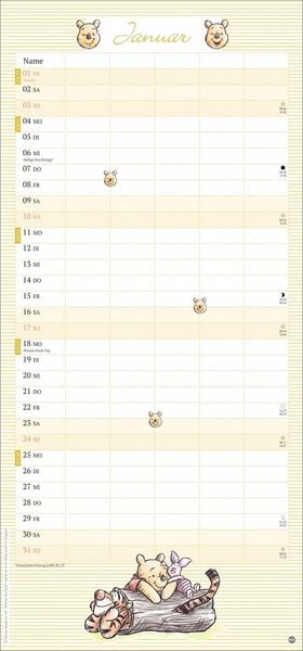 Produktbild: Winnie Puuh Familienplaner 2027