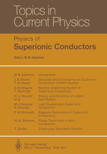 Produktbild: Physics of Superionic Conductors
