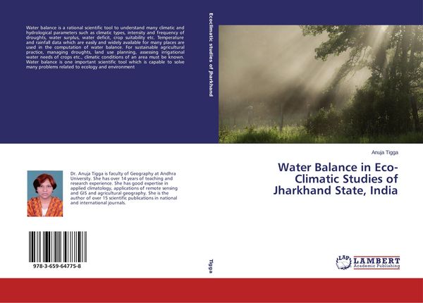 Produktbild: Water Balance in Eco-Climatic Studies of Jharkhand State, India