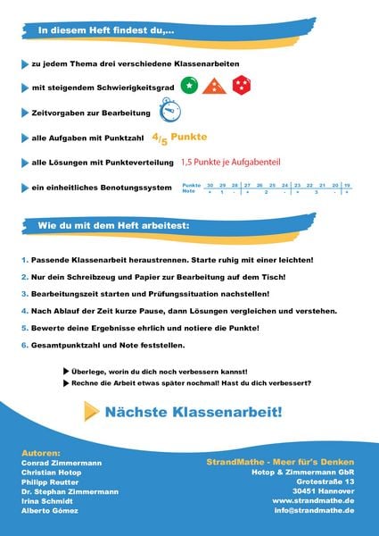 Produktbild: Mathematik Klassenarbeits-Trainer Klasse 8 &ndash; StrandMathe