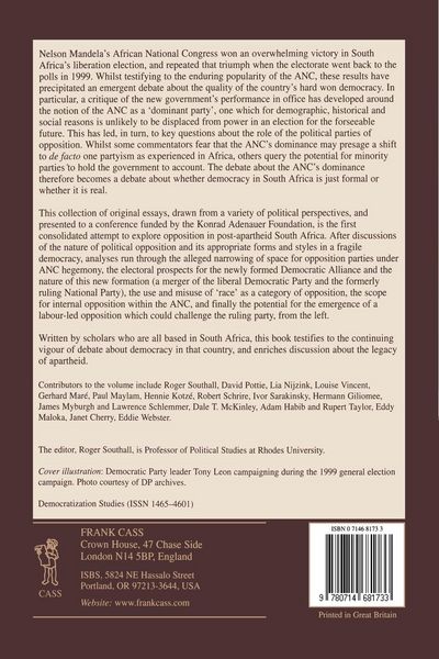 Produktbild: Opposition and Democracy in South Africa
