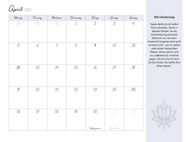 Produktbild: Meditationen f&uuml;r dein Inneres Kind Kalender 2027