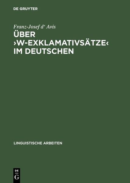 Produktbild: &Uuml;ber >w-Exklamativs&auml;tze< im Deutschen