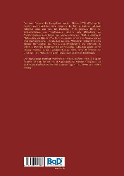 Produktbild: Walther Heissig (1913-2005) Aus dem Nachlass des Mongolisten und Ethnologen - Na