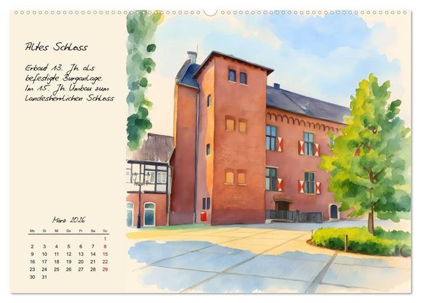 Produktbild: Rundgang durch Grevenbroich (Wandkalender 2026 DIN A2 quer), CALVENDO Monatskalender