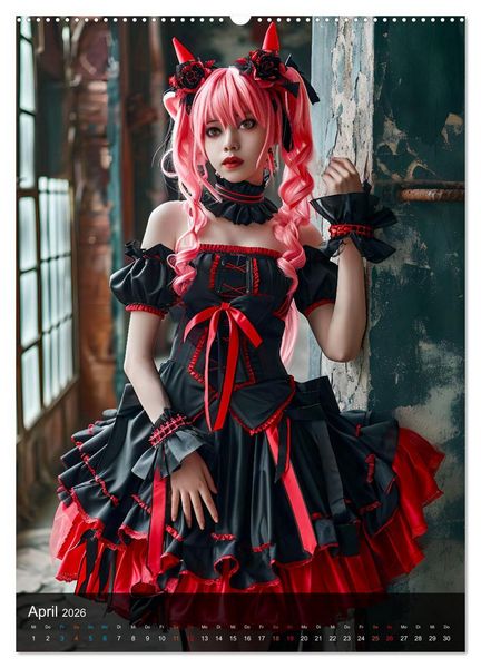 Produktbild: Anime-Girls - Japanische Kawaii-Sch&ouml;nheiten im Anime-Stil (Wandkalender 2026 DIN A2 hoch), CALVENDO Monatskalender