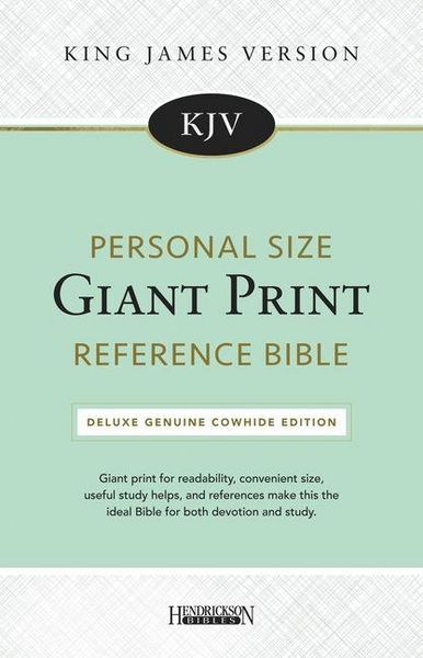 Produktbild: KJV Personal Size Giant Print Reference Bible Black (Genuine Leather)
