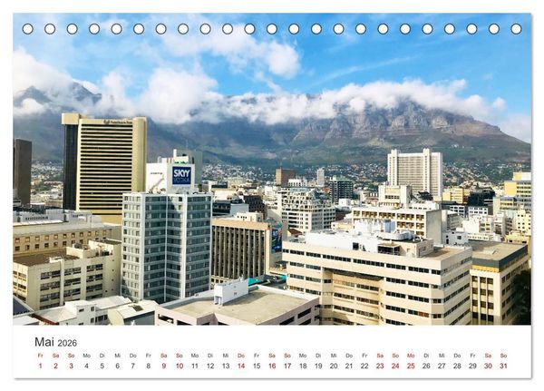 Produktbild: Kapstadt - Die bezaubernde Stadt am Kap der guten Hoffnung. (Tischkalender 2026 DIN A5 quer), CALVENDO Monatskalender