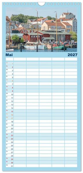 Produktbild: Familienplaner 2027 - Flensburg maritim mit 5 Spalten (Wandkalender, 21 x 45 cm) CALVENDO
