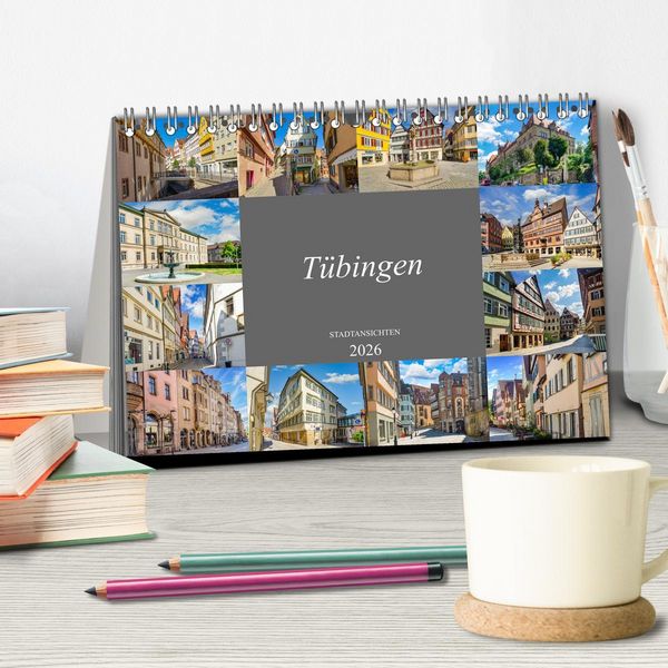 Produktbild: T&uuml;bingen Stadtansichten (Tischkalender 2026 DIN A5 quer), CALVENDO Monatskalender