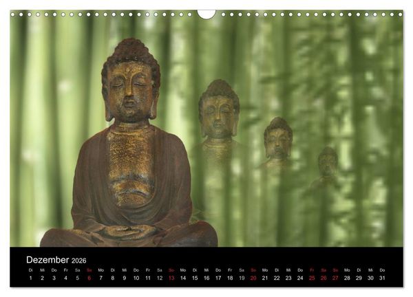 Produktbild: Buddha und Yin Yang (Wandkalender 2026 DIN A3 quer), CALVENDO Monatskalender