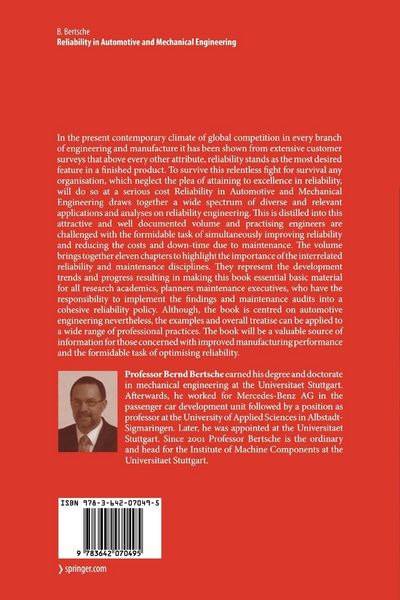 Produktbild: Reliability in Automotive and Mechanical Engineering