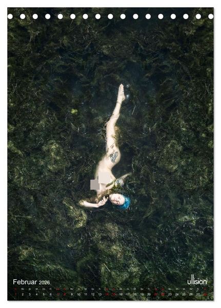 Produktbild: Akt im Wasser - sinnliche Nymphen (Tischkalender 2026 DIN A5 hoch), CALVENDO Monatskalender