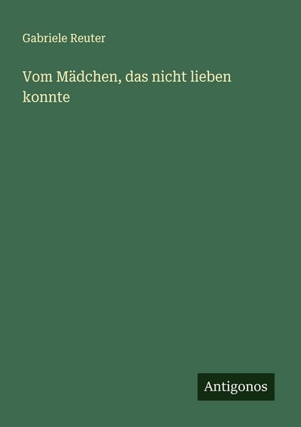 Produktbild: Vom M&auml;dchen, das nicht lieben konnte