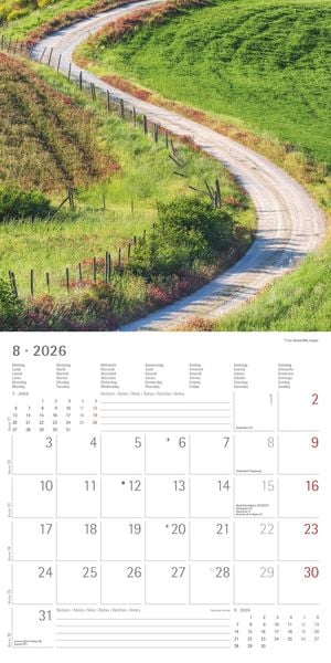 Produktbild: Wege 2026 - Broschürenkalender 30x30 cm (30x60 geöffnet) - Kalender mit Platz für Notizen - Paths - Bildkalender - Wandplaner - Naturkalender