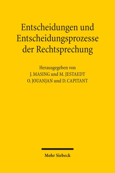 Produktbild: Entscheidungen und Entscheidungsprozesse der Rechtsprechung