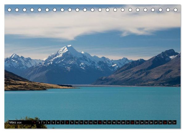 Produktbild: Neuseeland - Attraktiver S&uuml;den (Tischkalender 2026 DIN A5 quer), CALVENDO Monatskalender
