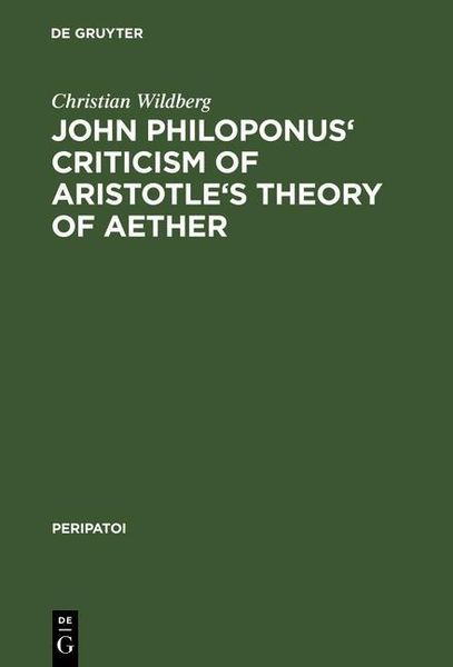 Produktbild: John Philoponus' Criticism of Aristotle's Theory of Aether