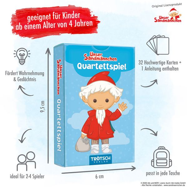 Produktbild: Tr&ouml;tsch Unser Sandm&auml;nnchen Quartettspiel Quartett Spiel