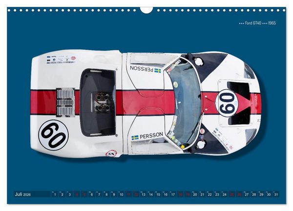 Produktbild: Legenden des Rennsports Historic Sports Cars 1960-1975 (Wandkalender 2026 DIN A3 quer), CALVENDO Monatskalender