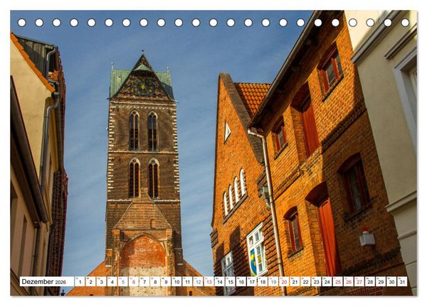 Produktbild: Stadt Wismar 2026 (Tischkalender 2026 DIN A5 quer), CALVENDO Monatskalender
