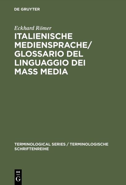 Produktbild: Italienische Mediensprache / Glossario del linguaggio dei mass media