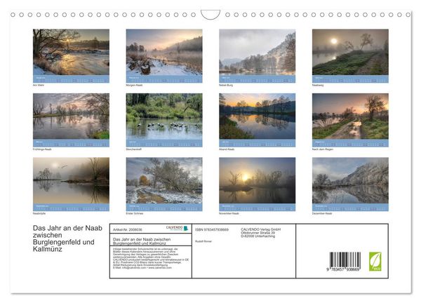 Produktbild: Das Jahr an der Naab zwischen Burglengenfeld und Kallm&uuml;nz (Wandkalender 2026 DIN A3 quer), CALVENDO Monatskalender