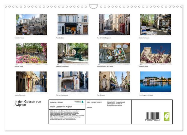 Produktbild: In den Gassen von Avignon (Wandkalender 2026 DIN A3 quer), CALVENDO Monatskalender