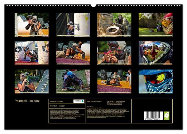 Produktbild: Paintball - so cool (hochwertiger Premium Wandkalender 2026 DIN A2 quer), Kunstdruck in Hochglanz