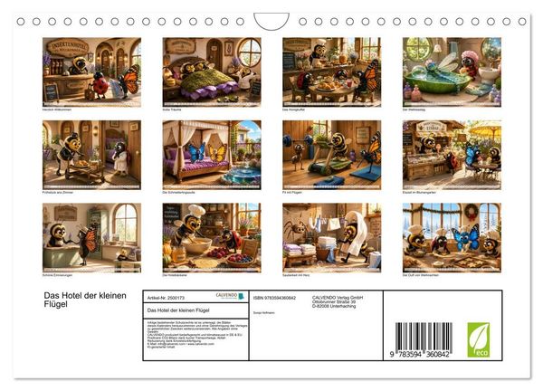 Produktbild: Das Hotel der kleinen Fl&uuml;gel (Wandkalender 2027 DIN A4 quer), CALVENDO Monatskalender