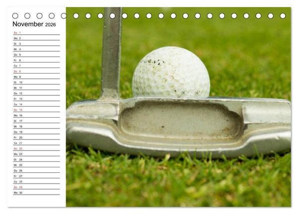 Produktbild: Abenteuer Golfspielen. Impressionen (Tischkalender 2026 DIN A5 quer), CALVENDO Monatskalender