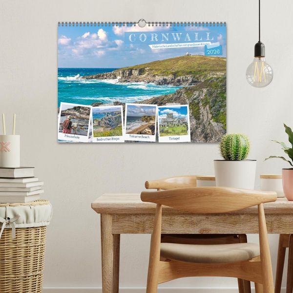Produktbild: Cornwall - Malerische Landschaften mit grandiosen K&uuml;sten (Wandkalender 2026 DIN A3 quer), CALVENDO Monatskalender