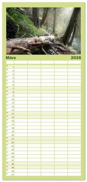 Produktbild: Familienplaner 2026 - Heimat Entdecken - Eifel mit 5 Spalten (Wandkalender, 21 x 45 cm) CALVENDO