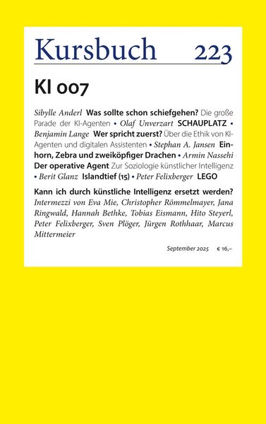 Kursbuch 223, Taschenbuch von , Kursbuch Kulturstiftung gGmbH, 978-3-96196-376-8