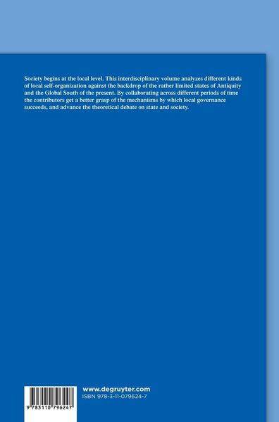 Produktbild: Local Self-Governance in Antiquity and in the Global South