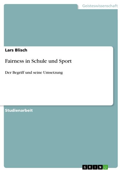 Produktbild: Fairness in Schule und Sport