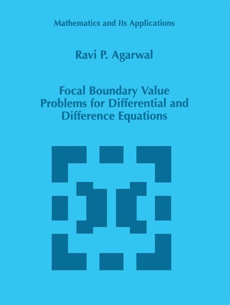 Produktbild: Focal Boundary Value Problems for Differential and Difference Equations