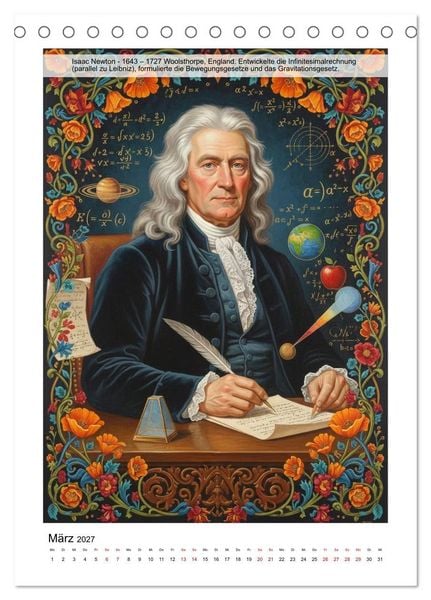 Produktbild: Vision&auml;re der Mathematik (Tischkalender 2027 DIN A5 hoch), CALVENDO Monatskalender
