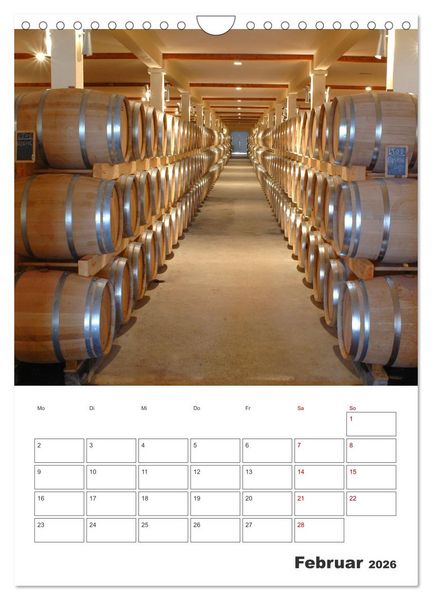 Produktbild: Weinkalender - f&uuml;r Kenner und Genie&szlig;er (Wandkalender 2026 DIN A4 hoch), CALVENDO Monatskalender